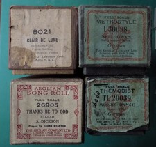 4 Pianola Rolls Debussy Clair de Lune Morris Dance Nell Gwynne Thanks be to God