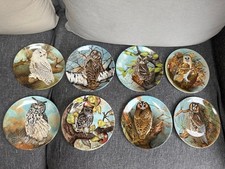 Set Of 8 Coalport Fine Bone China The Wise Owl Series Collectors Plates