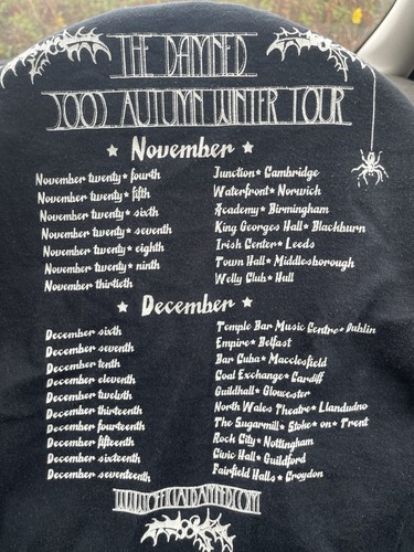 The damned tour shirt grave - damned, uk