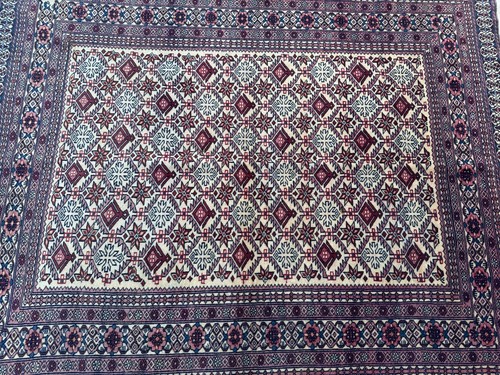 Fine hand knotted afghan - knotted,
