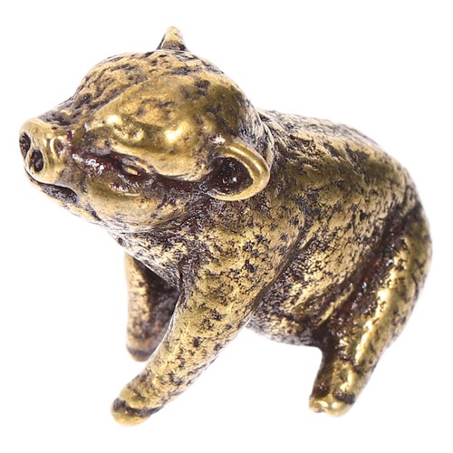 Brass pig figurine miniature - brass,