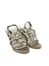 Womens Butterfly By Matthew Williamson Size 7 Bronze/Gold Sequin High Heel Shoes