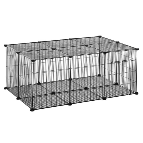 Pawhut diy pet playpen cage - playpen,