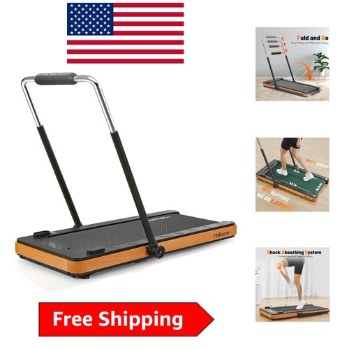 Compact wooden treadmill with - compact,