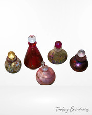 A collection of glass perfume