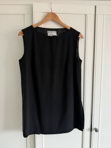 Max mara black sleeveless silk - black,