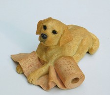 Labrador Puppy Toilet Roll Mischief Ornament Figurine Regency Fine Arts
