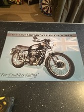 Triumph Thunderbird Tin Sign Best Motorcycle 41 Cm X30 Cm Man Cave