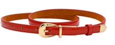 12 color Fashion Women Lady Thin Skinny Waistband Belt Hogskin Leather Narrow UK