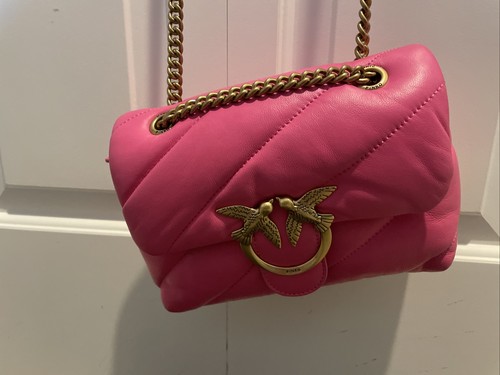 Pinko italian fuchsia leather - fuchsia,