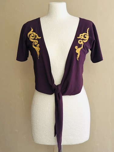 Ladies purple wrap gold - purple,