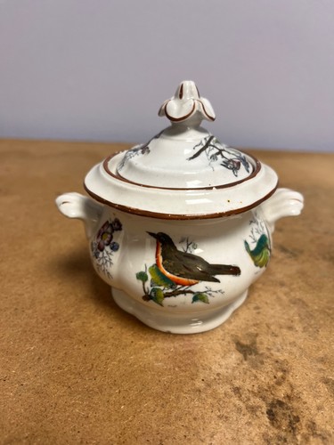 Vintage floral bird ceramic - floral, &