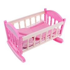 Baby Doll Bed Reborn Cradle Realistic Baby Doll Crib Doll Furniture Accs