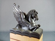 Stunning Vintage Bronze Spelter Pegasus Rising from the Sea Small Statue