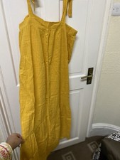 Primark Mustard Maxi Dress Size 14 Worn Once