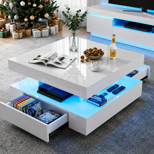 High gloss led coffee - coffee, table