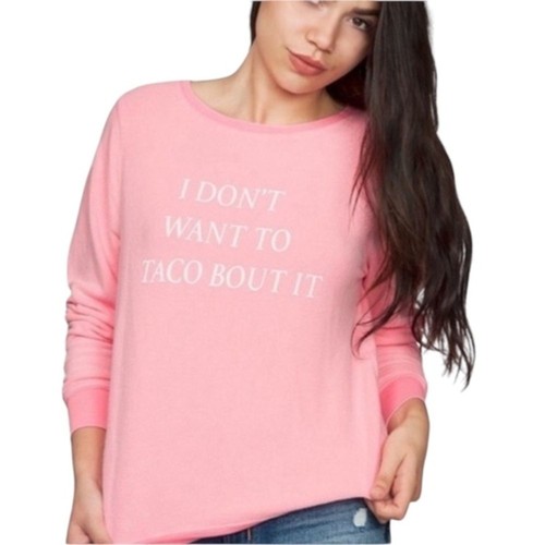 Wildfox pink oversized graphic - pink,