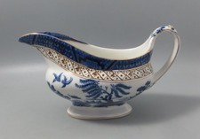 Booths Real Old Willow Gravy Sauce Boat Pattern No. 9072