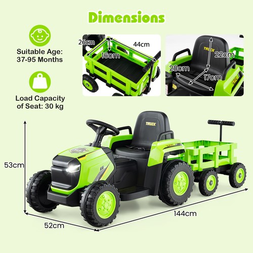 Trailer kids ride tractor - trailer,