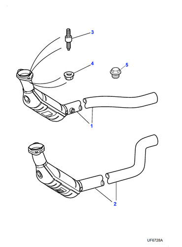 Jaguar exhaust downpipe - exhaust,
