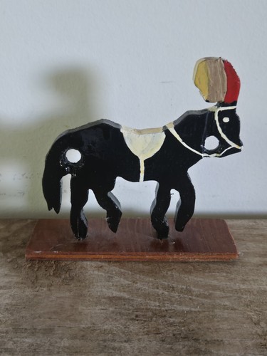 Vintage handmade black wooden - vintage,