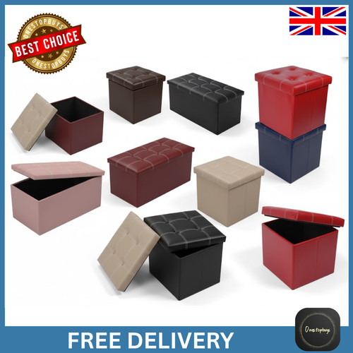 Foldable storage ottoman box - storage,