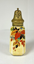 1920a-1930s Flosmaron pottery sugar shaker with EPNS top