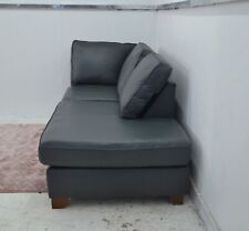 M&S Marks & Spencer Sofa Section Abbey Grey Leather Lounge Living Room