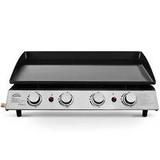 4 Burner BBQ Portable Gas Plancha Grill 10kW Hotplate - Stainless Steel