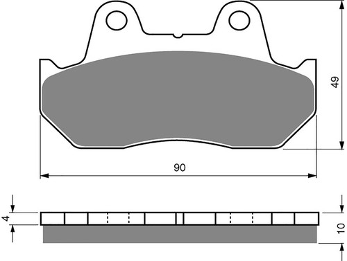 Brake disc pads front - brake, l/h
