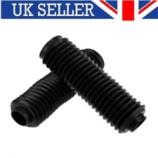 Black Rubber Front Fork Dust Cover Gaiters Gators Boots Universal For Motorcycle