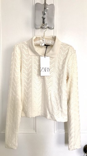 Zara crochet knit collared - crochet,