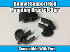 2x Clips For Ford Classic models, Escort, Sierra, Capri Bonnet Strut Rod Black
