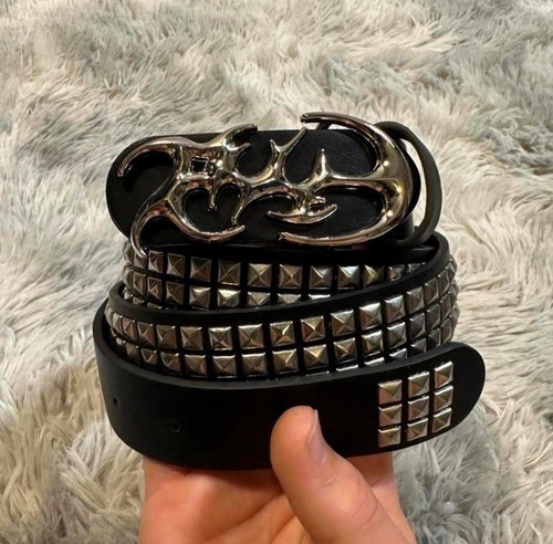 Leather belt black - belt,