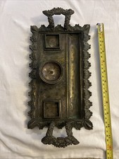 Antique/ Vintage Inkstand Or Desk Set with Pen Holder Possibly Brass