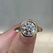 14k Yellow Gold Bezel Ring 2