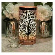 Aroma Colour Changing LED Gold Electric Lamp Oil Burner Wax Melt Diffuser New UK