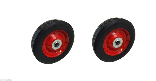 Pack 6 rubber trolley - pack, of
