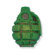 Bath Bomb Fizzer Grenade Firey Birchwood Pepper Scent Green Scentish