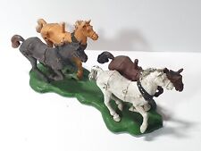 Vintage Britains ACW #7464 & #7434 Infantry Limber 4-Horse Team on Wheeled Base