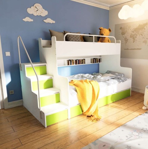 Triple bunk bed with - triple,