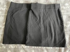 Girls Black Stretch Pencil School Skirts Adult Size 6 George