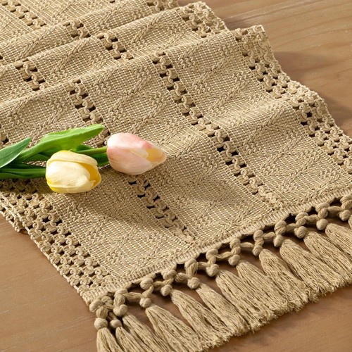 Boho rustic burlap - boho, table