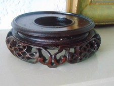 Carved Hardwood Vase Stand