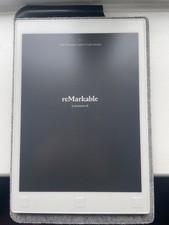 Remarkable 1 e-Ink Tablet, White (Used). Bundle includes case and stylus.