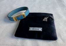 PRADA Bracelet  Leather Blue