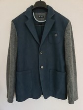 IVY OXFORD Sports Blazer Jacket Junior Mens Wool Blend Petroleum Blue Grey SXS