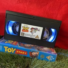 Upcycled Retro VHS Lamp, TOY STORY Movie Remote Control, DISNEY Christmas Gift.