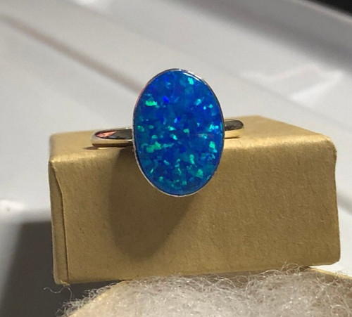 Beautiful deep blue opal 925 - beautiful,