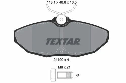 Brake pads 2419001 textar - pads, for
